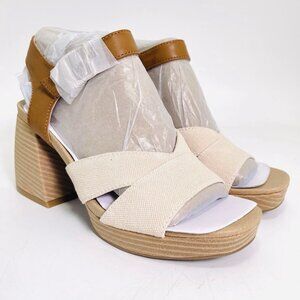 Dr Scholls Mariah Block Heel Sandal Chip Brown Women 6 Comfort New